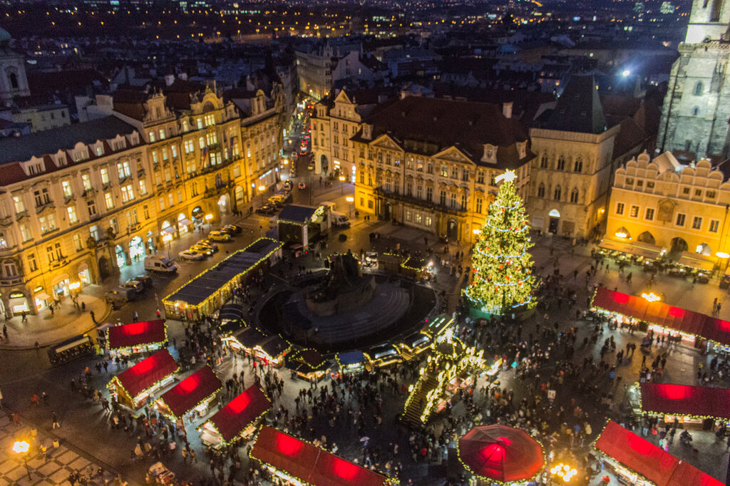 view of Christmas Markets from Old Town Hall